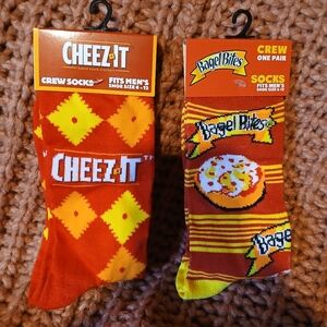 Odd Sox 2pk Cheez-It & Bagel Bites Unisex Crew Socks (120525D)